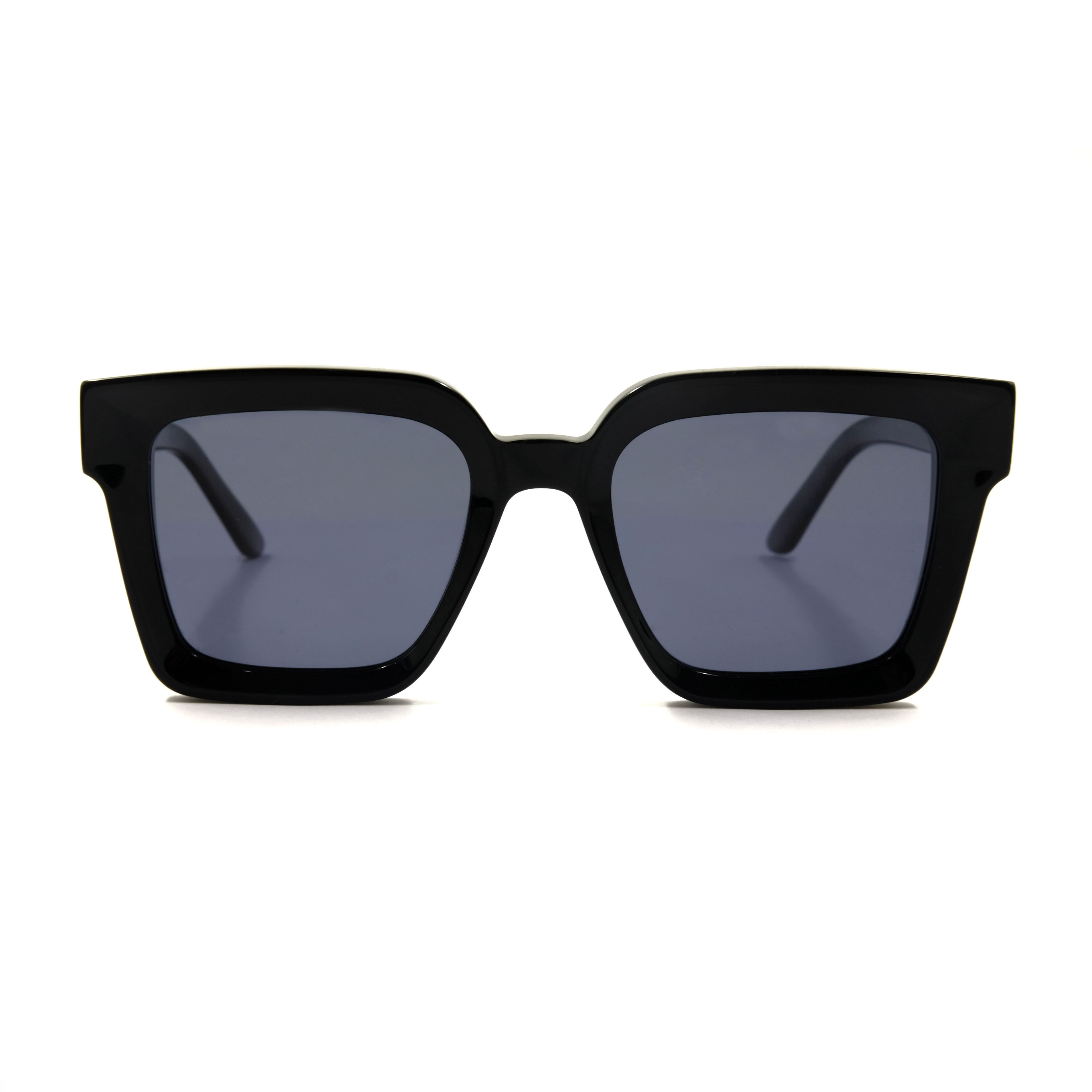 Fábrica de gafas de sol personalizadas de moda de acetato cuadrado negro Fabricante de gafas de sol de acetato