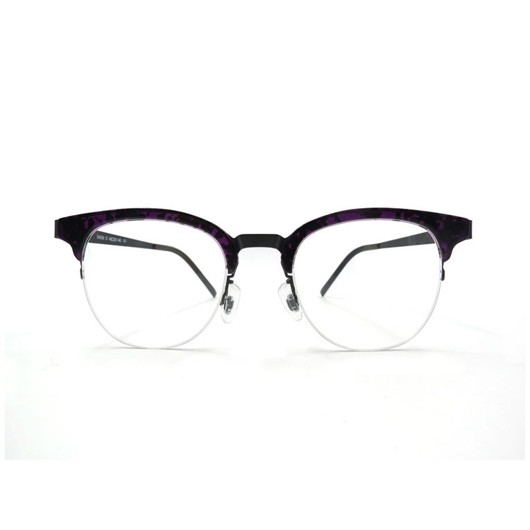 Gafas de ojo de gato Gafas ópticas Medio marco Moda Tendencia Unisex Hombres Mujeres Más nuevo Marco de anteojos Clásico