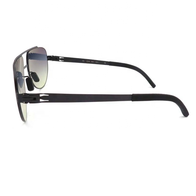 Gafas de sol polarizadas con marco de metal negro Las mejores empresas de anteojos diseñan sus propias gafas de sol con logotipo