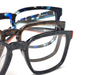 Gafas de carey azul Marco de anteojos de acetato Marcos de anteojos hechos a medida Marcos de anteojos al por mayor