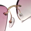 Nuevas gafas de sol cuadradas personalizadas a la moda, gafas de sol de gran tamaño para mujer, gafas de sol sin montura 2022 para mujer, gafas de sol estilo river Ins, bien gafas de sol