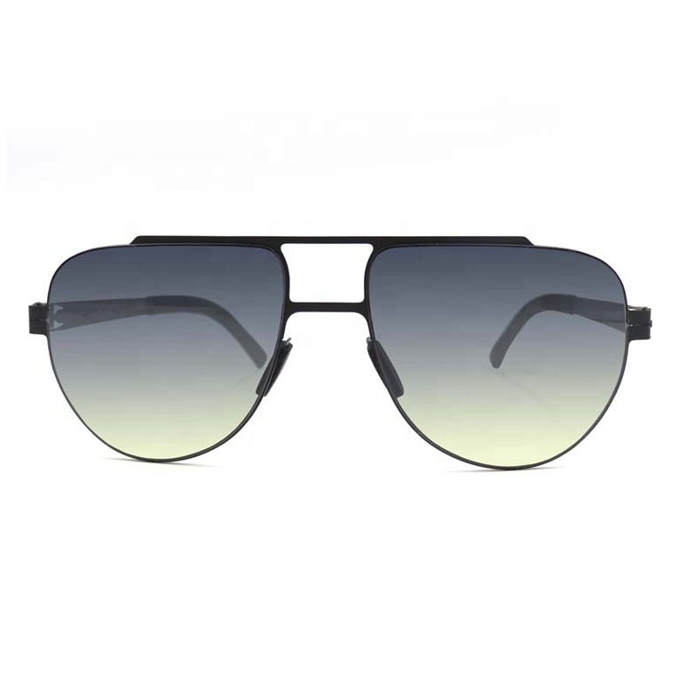 Gafas de sol polarizadas con marco de metal negro Las mejores empresas de anteojos diseñan sus propias gafas de sol con logotipo