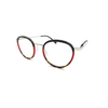 Monturas de anteojos dobles Montura de gafas ópticas doradas redondas