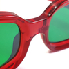 Gafas de sol de mujer con montura de acetato rojo Proveedores de gafas de sol de marca personalizadas