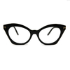 Los marcos ópticos del acetato del negro del ojo de gato modificaron las gafas modificadas para requisitos particulares de la fábrica de las gafas de China