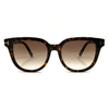Fabricante de gafas de sol clásicas Lentes polarizadas de color marrón degradado Monturas de acetato de semitortuga