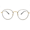 Monturas de anteojos más nuevas para mujer, diseño clásico, tamaño personalizado, aleación de cobre, montura óptica Unisex redonda
