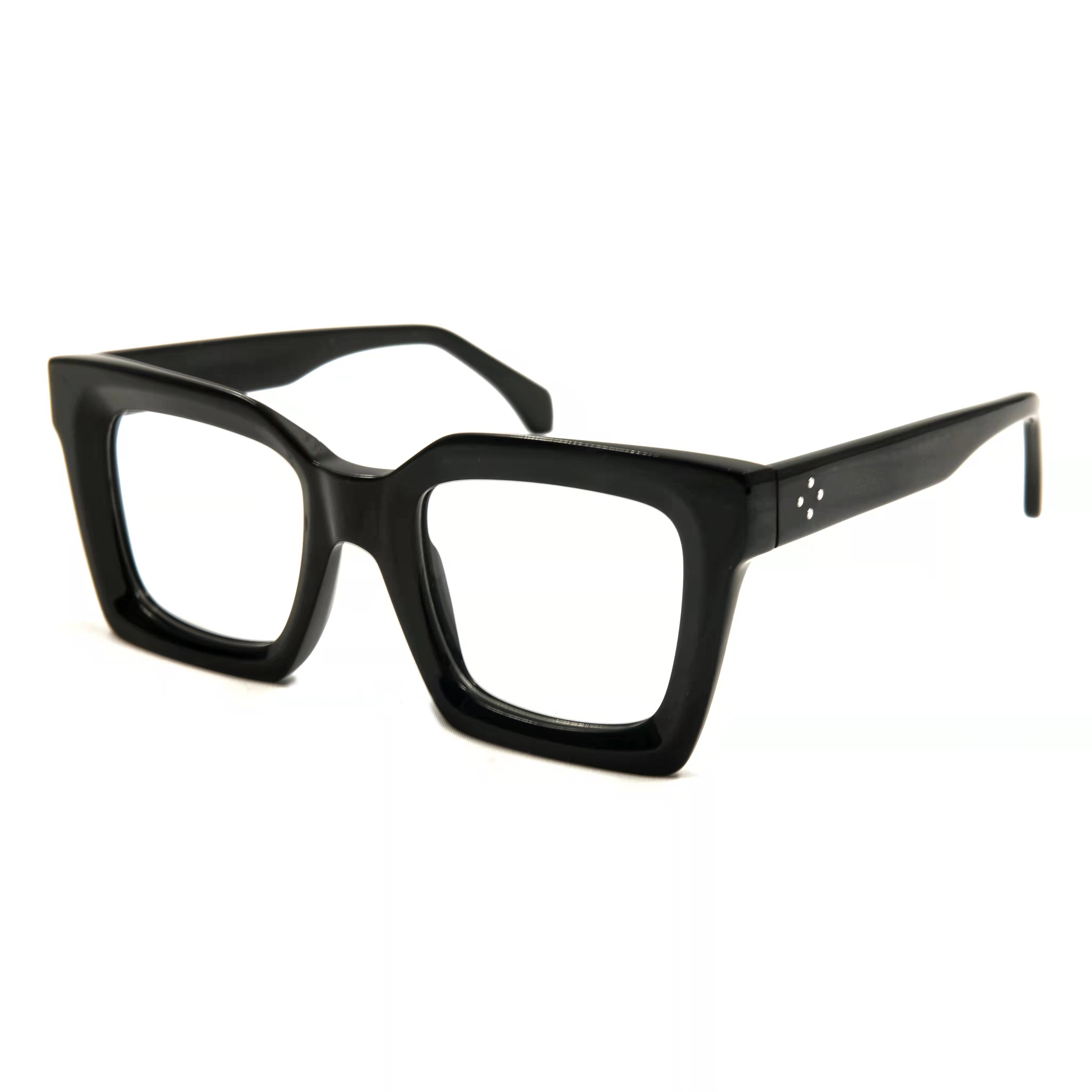 Monturas cuadradas de acetato negro para gafas Sunperia Gensun Fabricante de gafas ópticas Proveedores de monturas ópticas