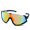 Custom Shades UV400 Lente de una pieza de gran tamaño Gafas de sol de rendimiento deportivo Motocross Half Rim