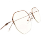 Gafas ópticas para miopía neutras, acero inoxidable dorado, todos los marcos, tendencia de alambre, moda individualizada, ultraligeras, redondas para hombres y mujeres